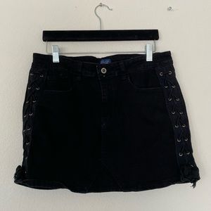 Denim Black Mini Skirt